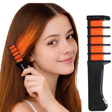Pente Pinta Cabelo Madeixas Laranja