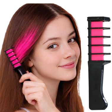 Pente Pinta Cabelo Madeixas Rosa