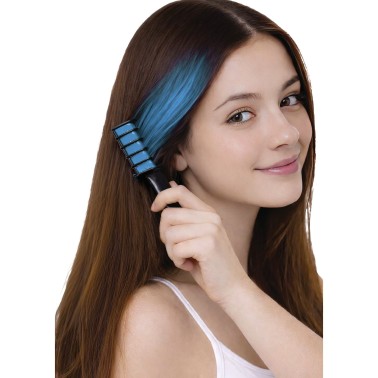 Pente Pinta Cabelo Madeixas Azuis