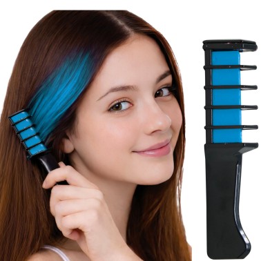 Pente Pinta Cabelo Madeixas Azuis