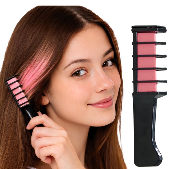 Pente Pinta Cabelo Madeixas Rosa bebé